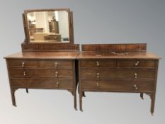 A late Victorian mahogany four drawer dressing chest, 106 cm W x 50 cm D x 150 cm H,