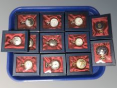 A group of reproduction pocket watches