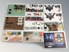 A group of first day coin covers.