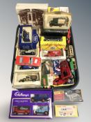 A group of die cast model vehicles, Tetley vehicle,