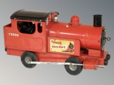 A Tri-Ang Puff-Puff railway locomotive.