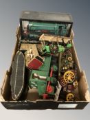 A group of model steam engines and other scratch built models