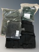 A groupf of new work wear clothing, trousers size 32 waist,