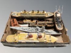 A box of model boats,