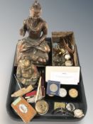 A group of collectables, World War I five pound coin collection, trinkets, wristwatches,