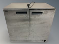 A stainless steel Lincat double door hot cupboard,