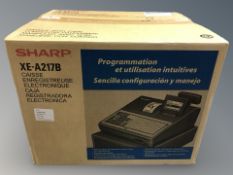 A Sharp XE-217B cash register in box