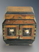 A Chinese lacquered storage box
