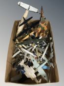 A box of plastic air craft models,