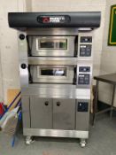 A Moretti Forni stainless steel pizza oven model P60 C18Z, 230V, together with accessories,
