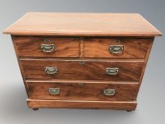 An Edwardian four drawer chest, 97 cm W.