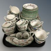 Fifty pieces of Copeland Spode Chinese Rose table wares