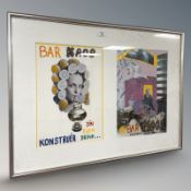 Continental School : Bar Kaos, mixed media, overall 60 cm x 81 cm.