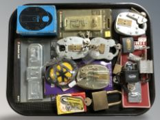 A group of locks, padlocks with keys,
