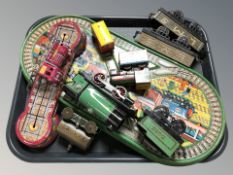 A group of vintage tin plated toys,