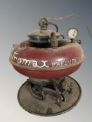 A vintage Petromax pressure lamp.