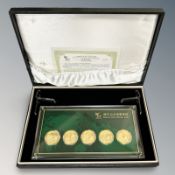2010 World Expo Shanghai China : Propitiousness & Happiness Gold Commemorative Medallion Set,