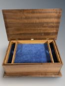 A wooden storage box,