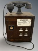 A vintage railway related telephone receiver.