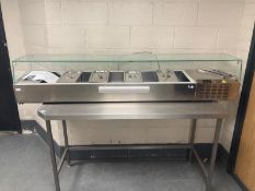 A Moretti Forni iLab stainless steel salad bar / pizza preparation desk chiller / counter,
