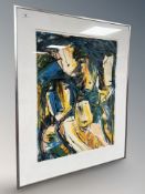 Danish School : Abstract study, watercolour, 57 cm x 77 cm.