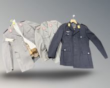 A group of three reproduction military related dress blazers