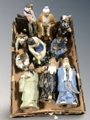 A group of Oriental ceramic figures