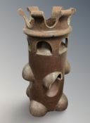 A Victorian earthenware chimney cap