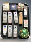 A group of cosmetics, anti dark spot cream, anti wrinkle cream, etc.