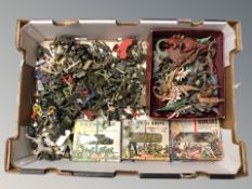 A large quantity of scale model figures, Airfix and others, dinosaur figures, plastic figures, etc.