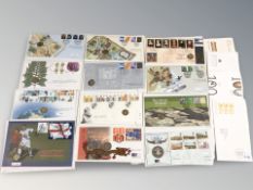 A group of first day coin covers.