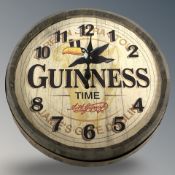 A reproduction Guinness wall clock