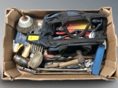 Hand tools and spanner set etc (one box)