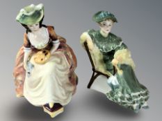 Two Royal Doulton figures 'Kathleen' HN2933 and 'Ascot' HN2356.