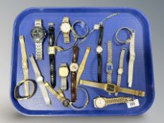 A collection of lady's and gent's wristwatches including Rotary, Citzen, etc.