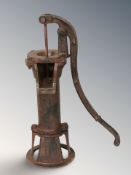 A cast iron water pump, height 50 cm.