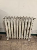 An early 20th century cast iron radiator height 77 cm x depth 18 cm x width 79 cm *Provenance -