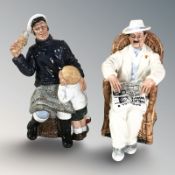 Two Royal Doulton figures 'Song of the Sea' HN2729 and 'Taking Things Easy' HN2680.