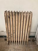 An early 20th century cast iron radiator height 96.