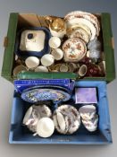 An Aynsley floral part tea set, further tea wares, ornaments,