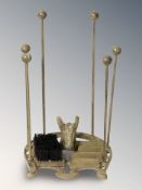 A cast metal boot scraper / boot rack, height 50 cm.