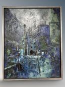 Danish School : Abstract study, impasto oil on canvas, 64 cm x 80 cm.