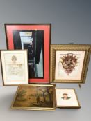 Terence McArdle : Portrait of a man wearing a flat cap, watercolour, 16 cm x 16 cm,