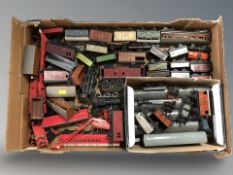 A quantity of die cast locomotives, carriages and other rolling stock.