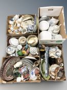 A large quantity of 20th century ceramics, dinner wares, tea china, kitchen storage jars,