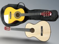 Two classical guitars,
