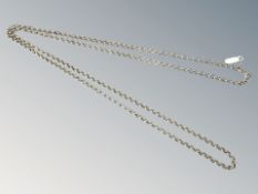 A long Sterling silver chain, length 75 cm CONDITION REPORT: 18.