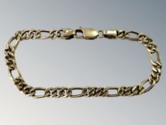 An 18ct yellow gold bracelet, length 18 cm CONDITION REPORT: 11.2g.