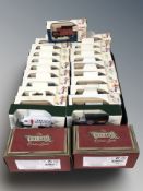 A group of boxed die cast vehicles including Days Gone, Lledo, etc.