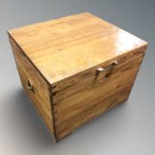 A pine storage box,